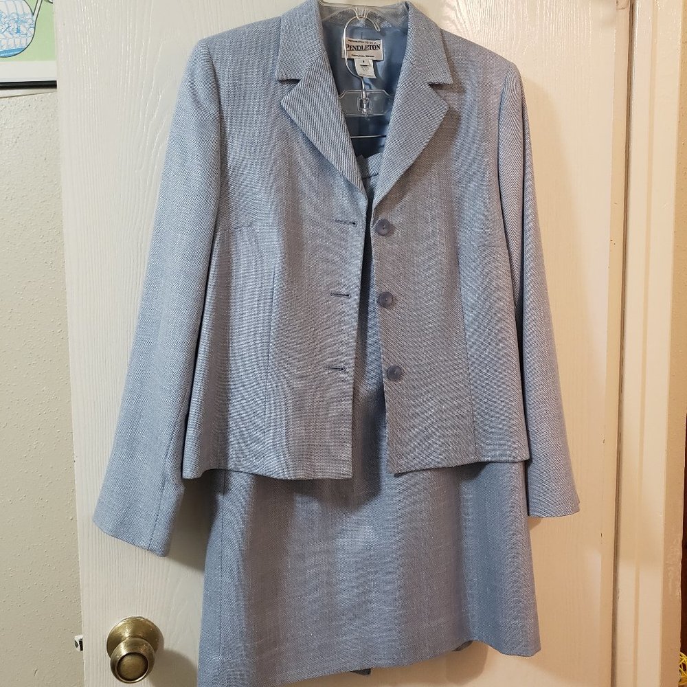 Vintage Pendleton - Skirt Suit - Light Blue - Size US 6
